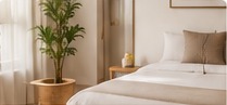 A comfortable bedroom at home